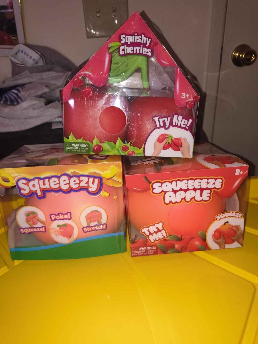 Squeeeze Apple, Cherries & Peach Suishy Kids Toy Set